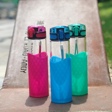 Sports Portable Silicone Hot Glass Water Bottle