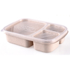 PP Easy Carry Wheat Straw Kids Bpa Free Bento Lunch Box with Lid