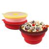 Freshness prsservation circular folding silicone lunch box for children