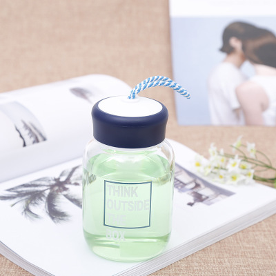 Fashionable portable suspension glass couple student cute small Ding cup practical small hand cup wholesale supply