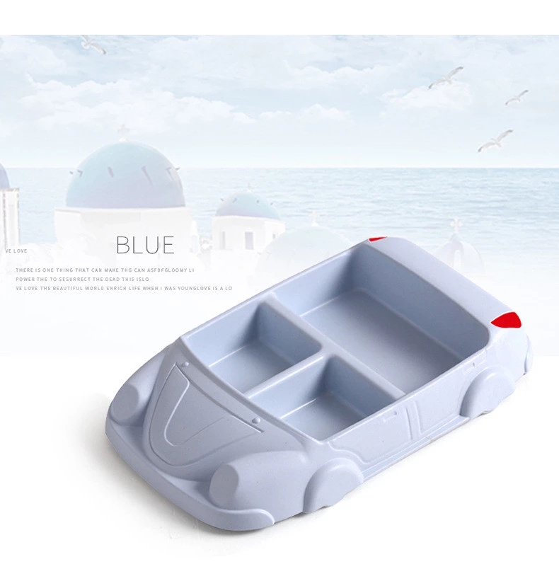 Car Shaped Lunch Box Bamboo Material, Colorful Bamboo Fiber Lunch Box For Kids