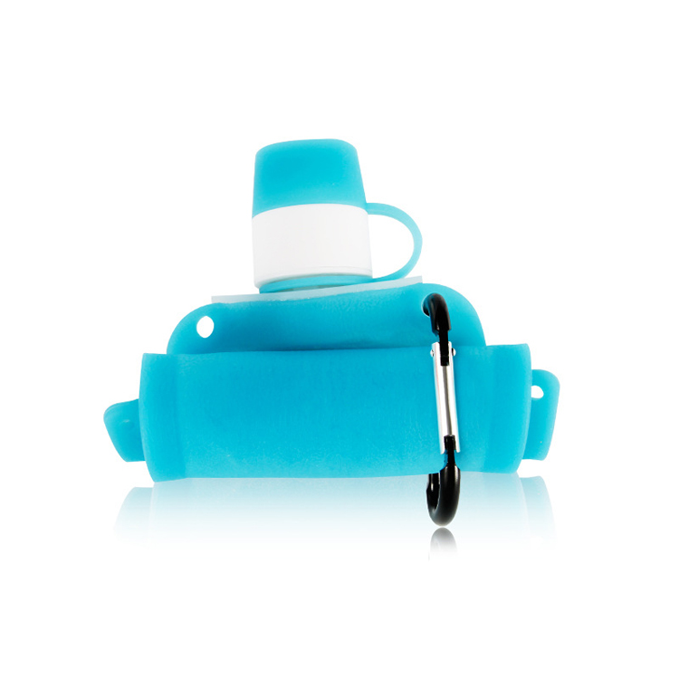 BPA Free Foldable Silicone Water Bottle Collapsible