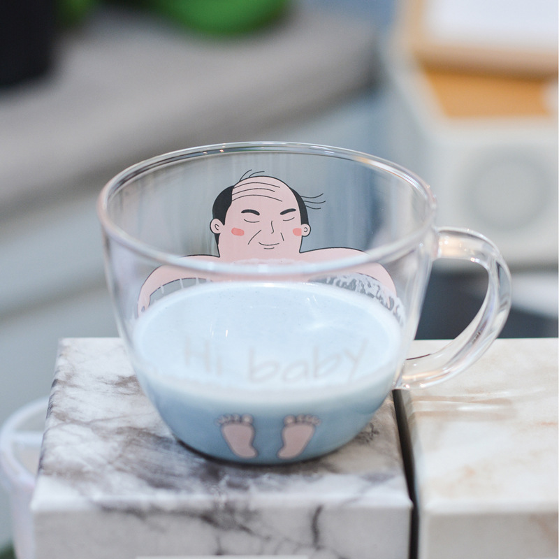 Hot Spring Series Heat-resistant High Temperature Creative Water Cup Zakka Japanese Breakfast Milk Glass