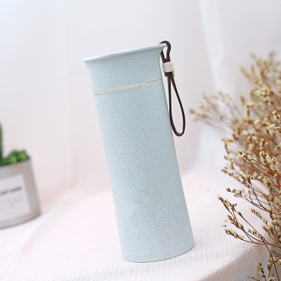 High Quality Wheat Straw Drinking Cup, Straw Wheat Cup With Glass Inside 