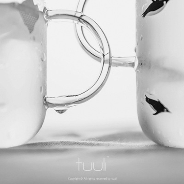 Creative Fresh water cup polar handmade glass cute polar bear Penguin couple Cup