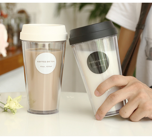 Creative handy plastic water bottle trend coffee cup