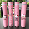 Anti-wolf stick stainless steel bottle Cady cat cartoon student lady pink slender bottle