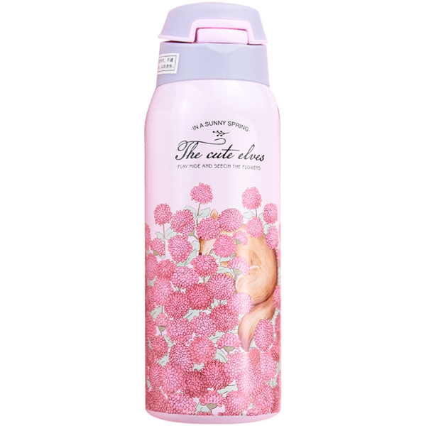 304 stainless steel straw insulation bottle exercise fitness student portable bottle