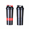 New Product Hot Sale Custom Logo Shaker Bottle Plastic Water Bottle Black Cool Bottle with Graduation of Scale