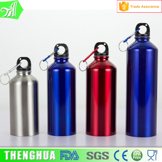 Various Size Aluminium Sport Water Bottle With Carabiner