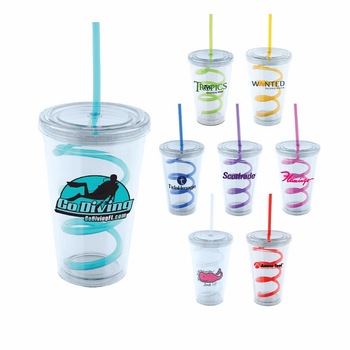 Hot Sell Fashionable Summer Juice Bottle with Straw Water Bottle