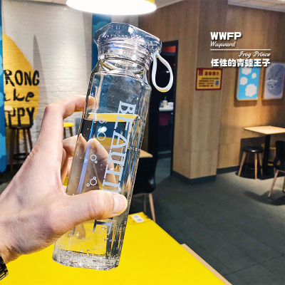 Diamond-shaped Hand cup Individual Portable Plastic Cup Simple Wrestling-resistant Warm Hand cup Transparent Boys and Girls Square Cup