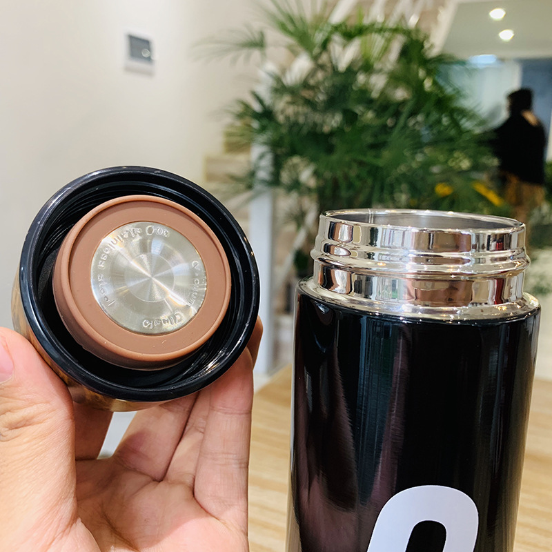 The Creative Fashion SUP Wood Grain Stainless Steel Vacuum Flask Simple Trend Cup Boys And Girls Ing Net Red Cup
