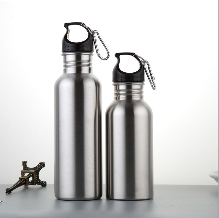 Outdoors Sports Blank Stainless Steel Water Vacuum Bottle With Carabiner