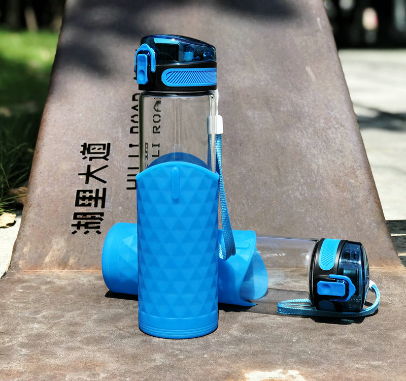 Sports Portable Silicone Hot Glass Water Bottle