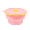 Freshness prsservation circular folding silicone lunch box for children