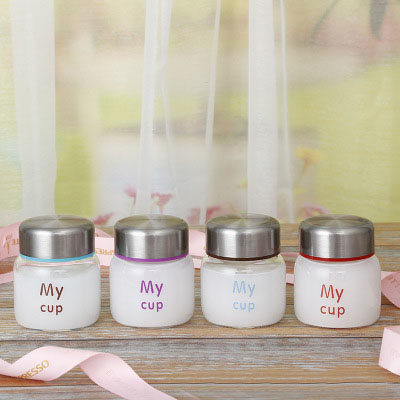 Summer new high borosilicate glass cute my cup hand cup portable outdoor water cup print logo
