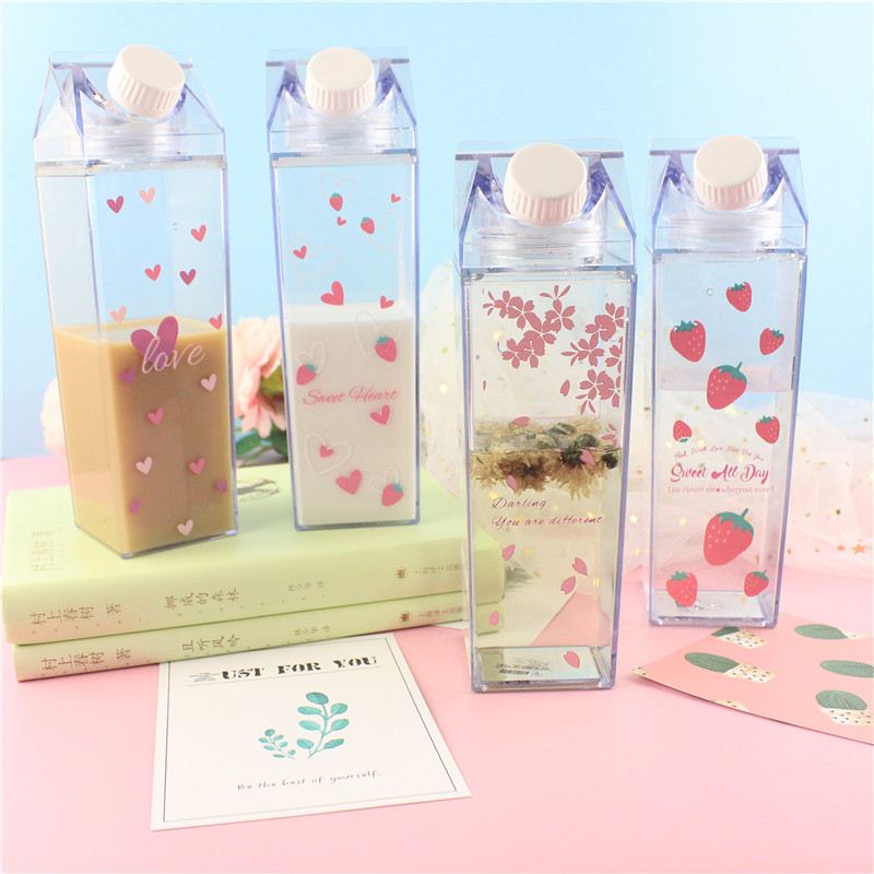 Portable Plastic Water Bottle Travel Milk Coffee Juice Bottles Pot Jug Drinkware Outdoor Picnic Camping 