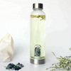 BPA Free Drink Crystal Infused Gemstone Glass Water Bottle