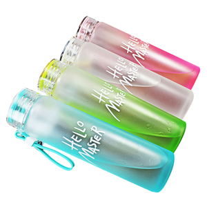 Clear Empty Glass Water Bottles Sports Drinking Bottle