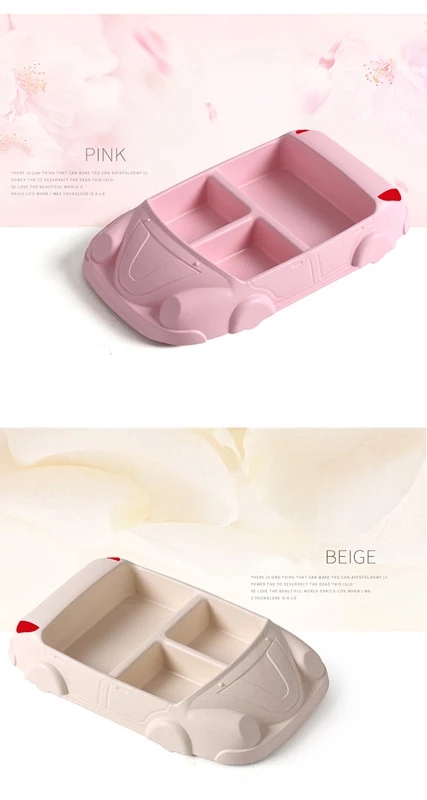 Car Shaped Lunch Box Bamboo Material, Colorful Bamboo Fiber Lunch Box For Kids