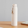 Double wall thick biodegradable glass water bottle with rope