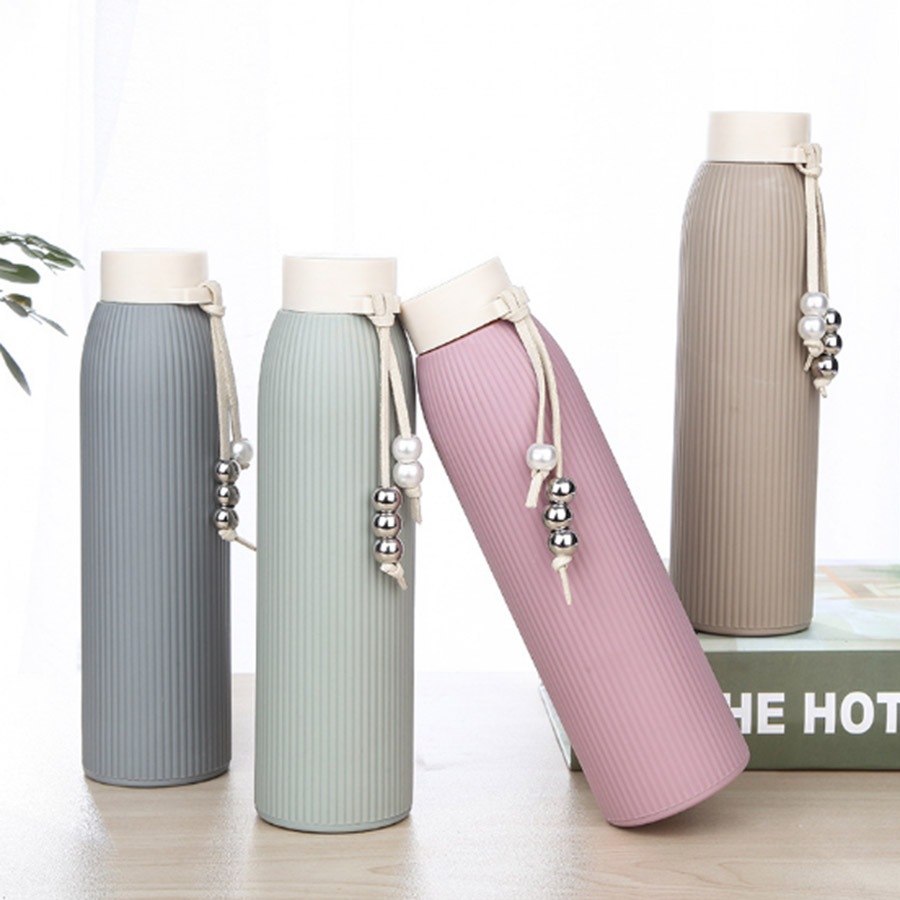 310ml double wall insulated glass bottle matt color pearl gift glass water drink bottle