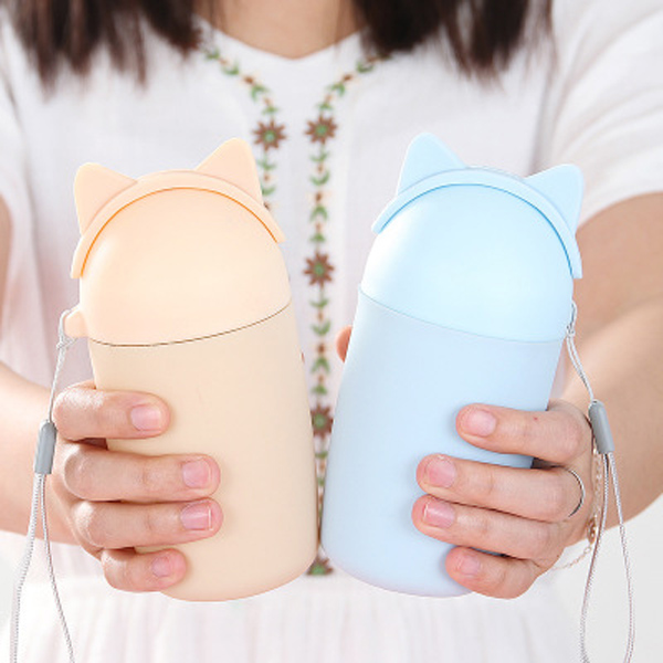 New creative Glass student cartoon portable gift Promotional water cup custom logo advertising