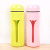 Sports kettle Fresh fruit green plastic water bottle