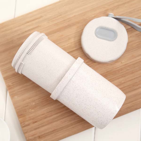 Wheat straw breakfast portable wheat heat preservation water bottle