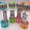 Stainless steel cover filter screen scented tea plastic bottle student couple portable bottle