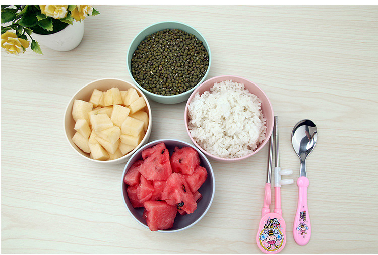 Japanese Style Microwaves Safe Biodegradable Unbreakable Plastic Bamboo Baby Baby 