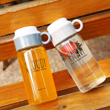 Simple English Glass Student Outdoor Hand Cup High Borosilicate Water Cup Festival Gift Cup