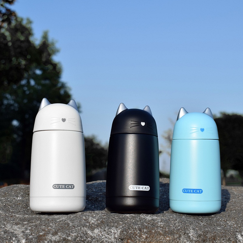 Cat thermos Cup Vacuum Water Bottle Stainless Steel Flask Portable Leak-proof Thermos Coffee Cup Outdoors Thermos Mug Gift