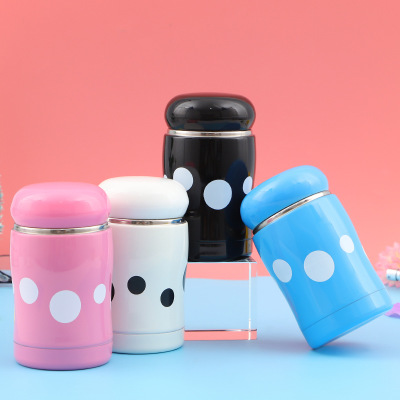 Cartoon Stainless Steel Mini Thermal Cup Lovely Student Portable Mushroom Cup Department Store Advertising Gift Cup Customized Water Cup