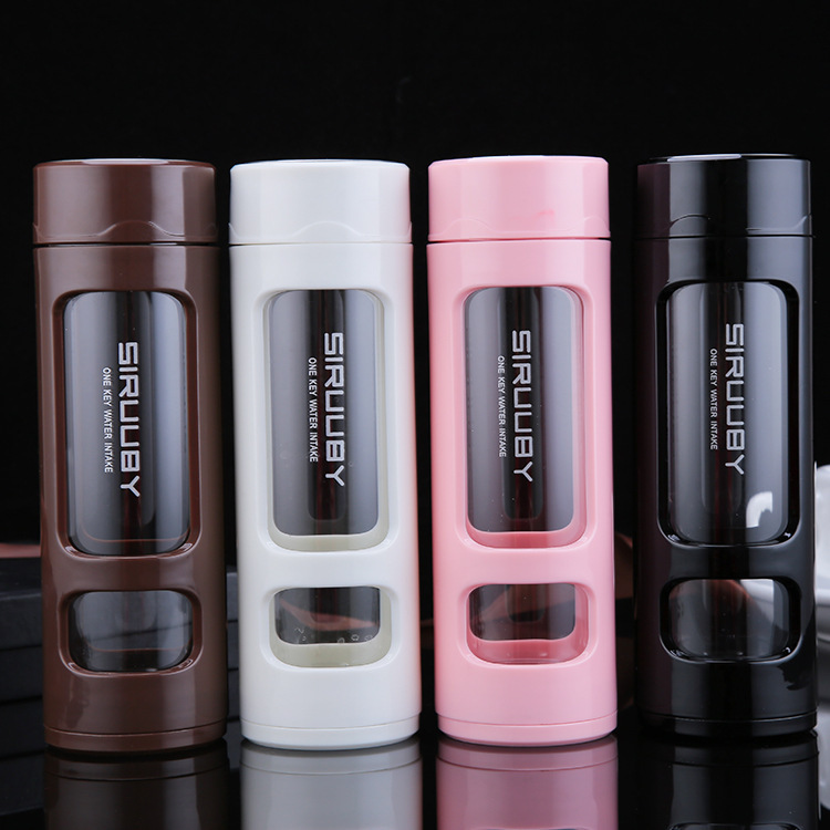 Hot Selling Product Promotional Christmas Gift Leakproof BPA Free Portable Borosilicate Glass Water Bottle