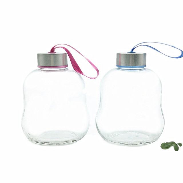 300ml cute creative flat gourd airtight portable water cup drink bottle