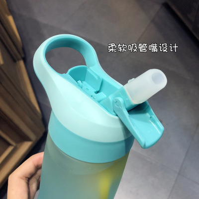 Curious Kids Creative Sports Children's Water Bottles Portable Plastic Pipet Bottle