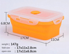 Different Capacity Food Storage Containers Foldable Silicone Lunch Box BPA Free