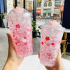 Korean fashion cherry rabbit ice cup couple creative broken ice cup simple portable water cup for boys and girls
