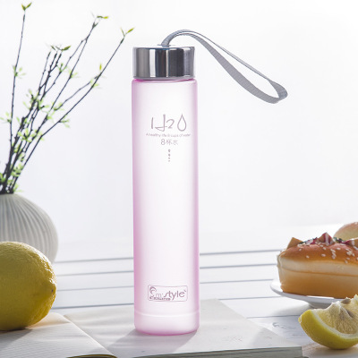 Portable 280ML Frosted Water Bottle, Leak Proof Sport Water Bottle Plastic, Outdoor Sport Water Bottle
