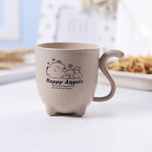 Budding cartoon wheat cat tail children cute wind creative coffee milk four feet cup