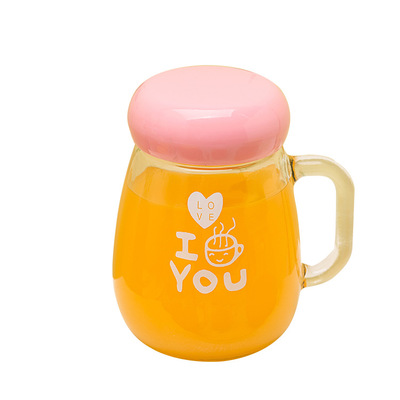 Creative Glass flower with Cup penguin gift advertisement Couple Water Cup promotion custom LOGO