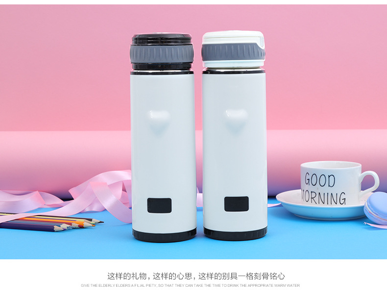 Double Insulated stainless steel smart water bottle with Temperature touch screen