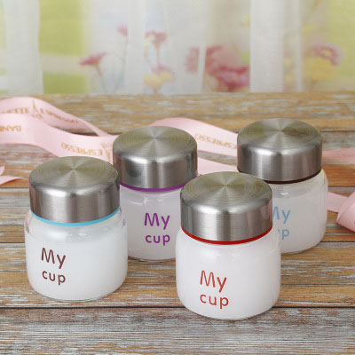 Summer new high borosilicate glass cute my cup hand cup portable outdoor water cup print logo