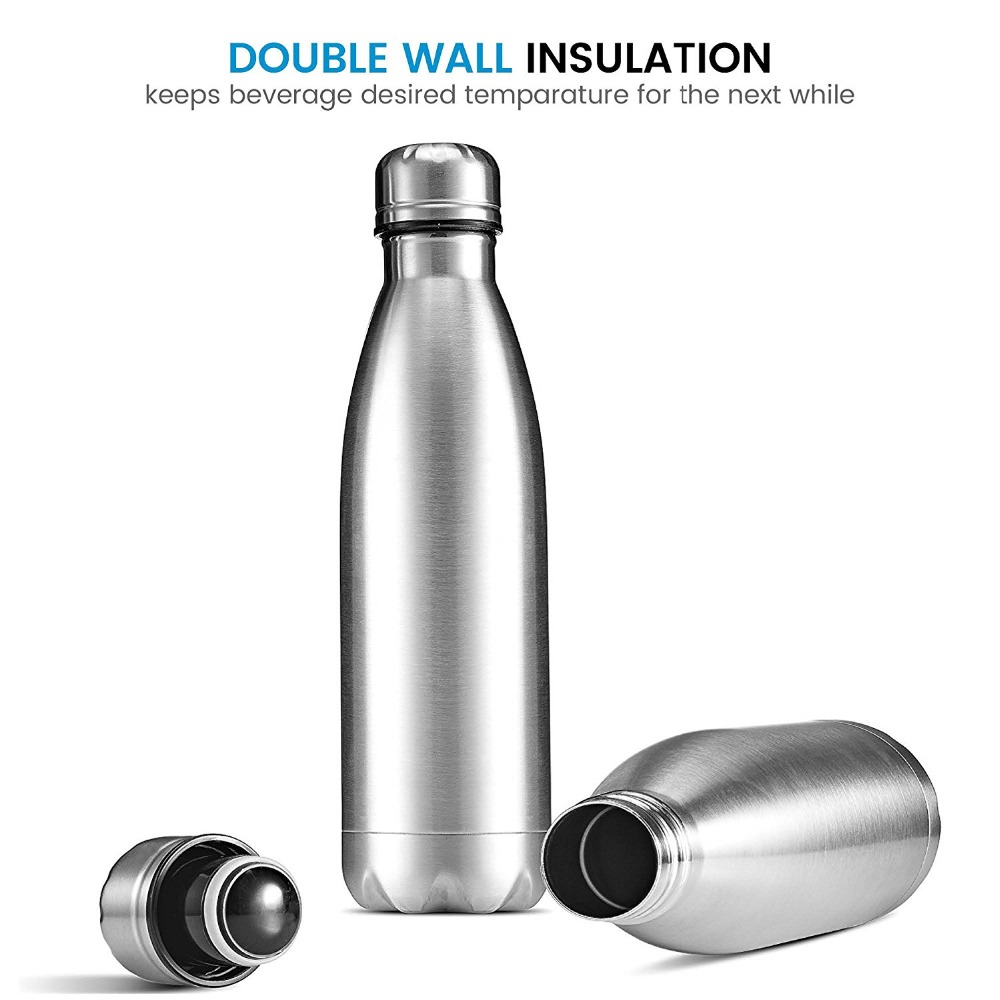 Double-Wall Insulated Vacuum Flask Stainless Steel Water Bottles Cola Water Beer Thermos for Sport Bottle