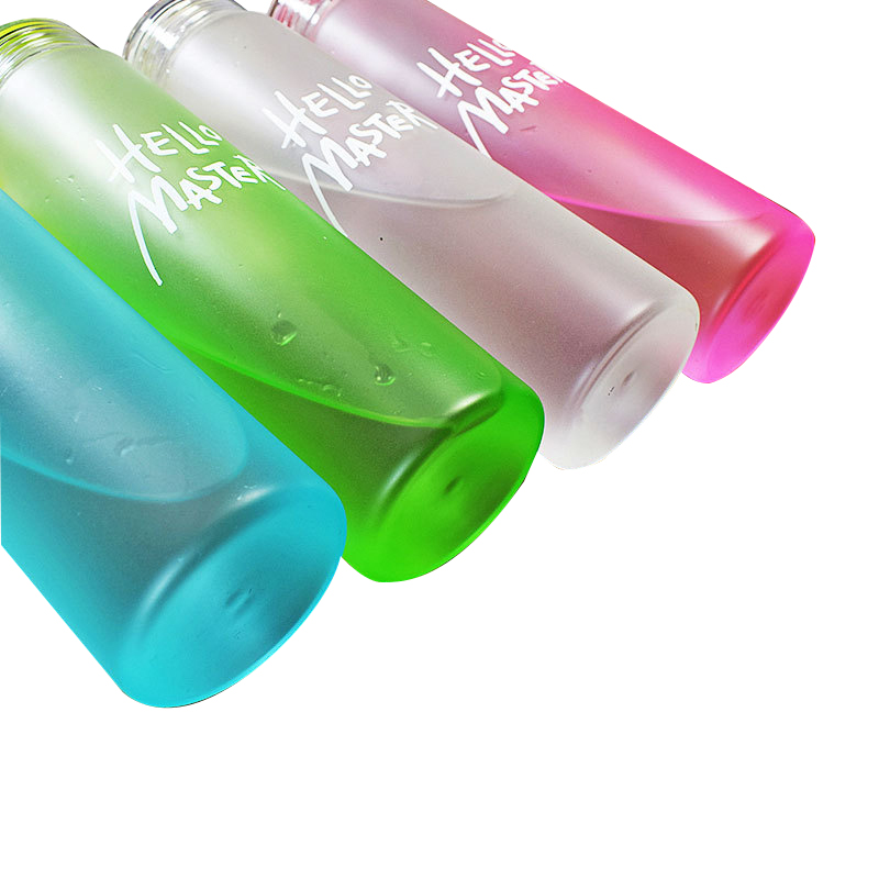 Clear Empty Glass Water Bottles Sports Drinking Bottle
