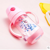 Disney Straw Cup summer elementary school kindergarten children's plastic straw portable leakproof Cold water cup