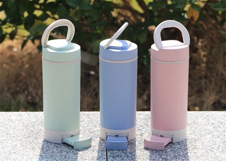 500mlwheat Straw Drinking Bottle with Smart Phone Holder