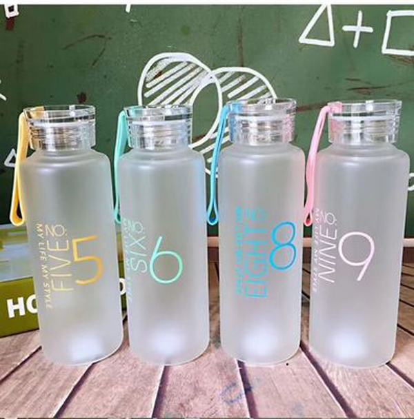 New creative scrub digital glass high boron silicon glass student custom Colorful cup